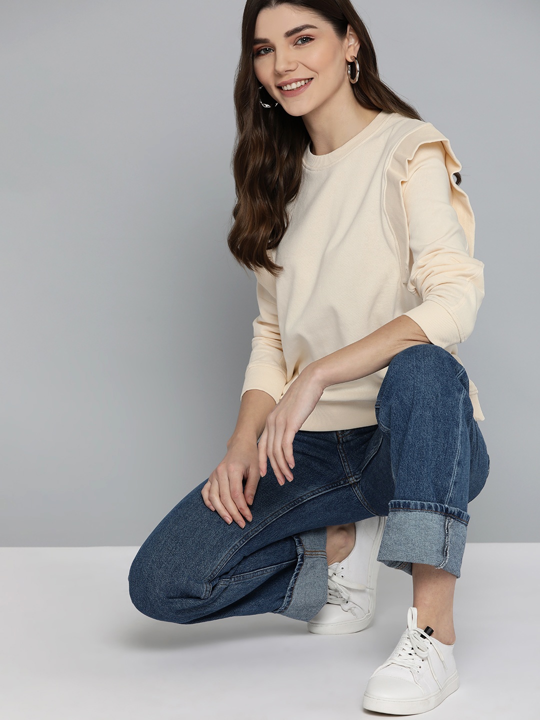 

Mast & Harbour Women Yellow Sweatshirt
