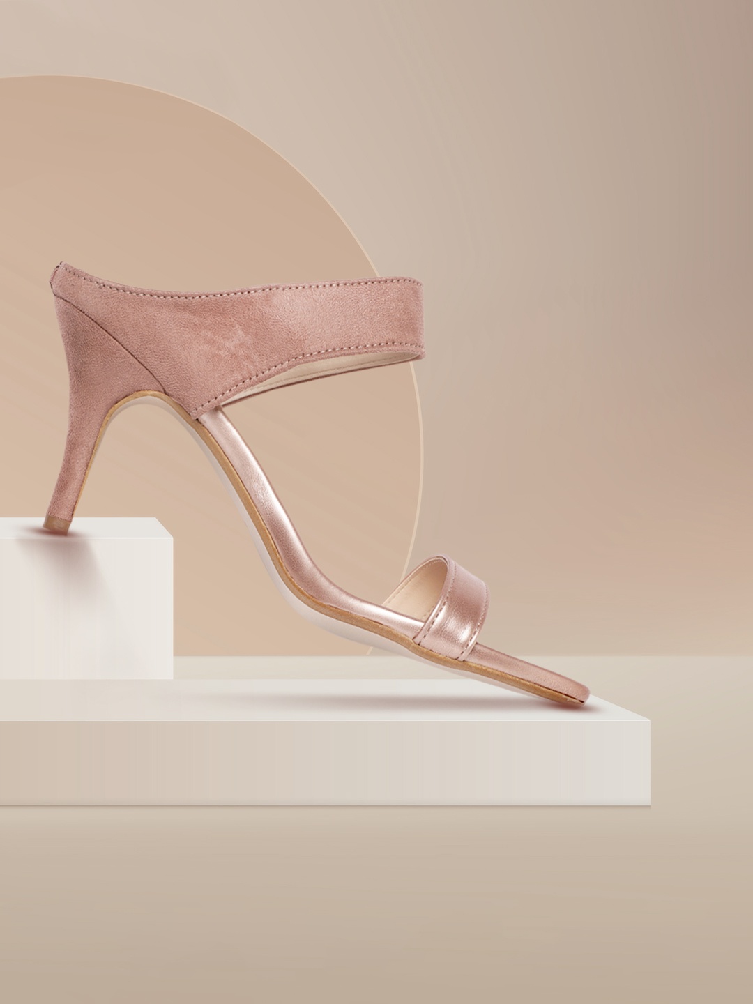 

CORSICA Women Rose Gold-Toned & Dusty Pink Heels