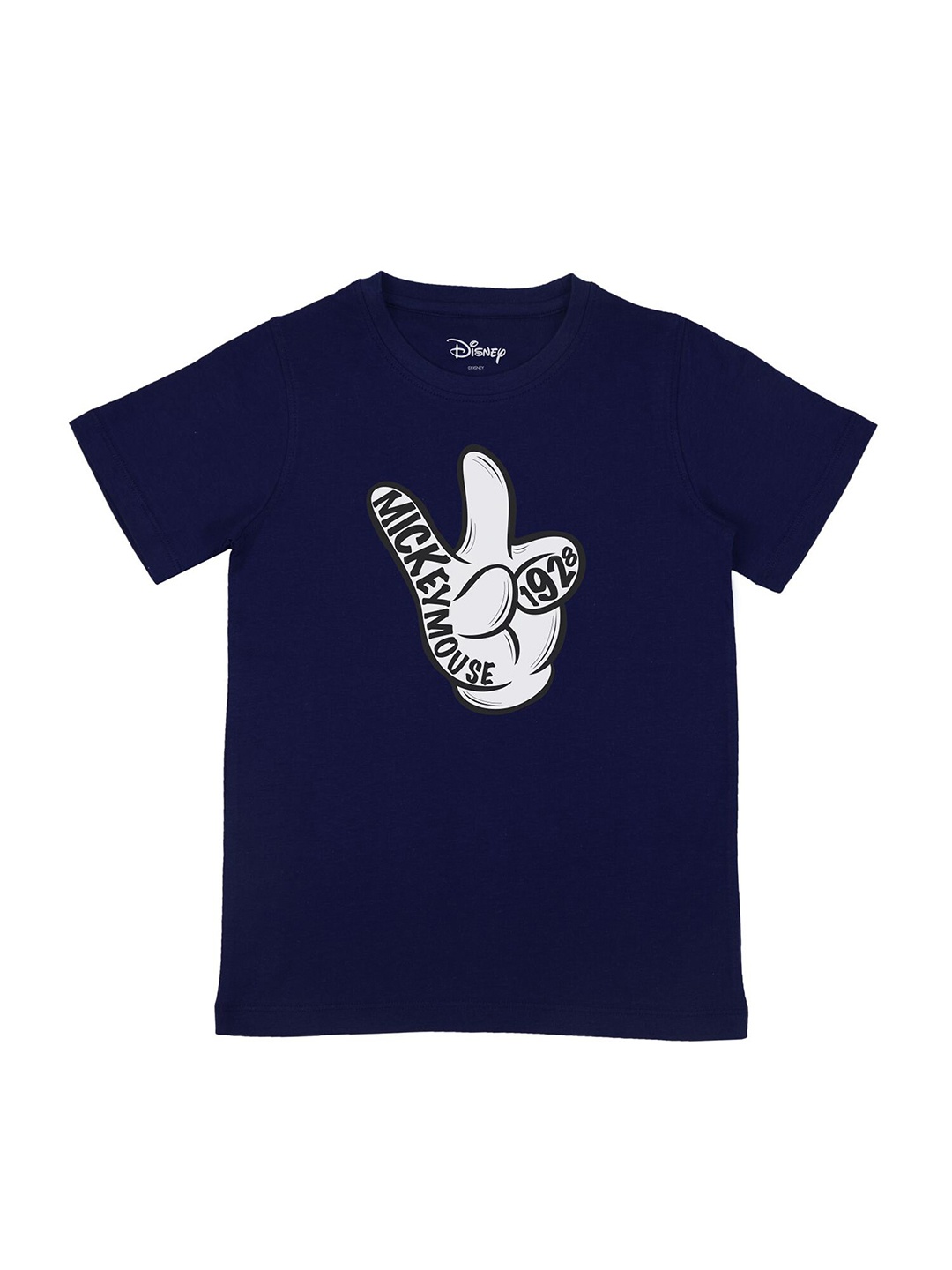 

Disney by Wear Your Mind Boys Navy Blue Printed V-Neck T-shirt