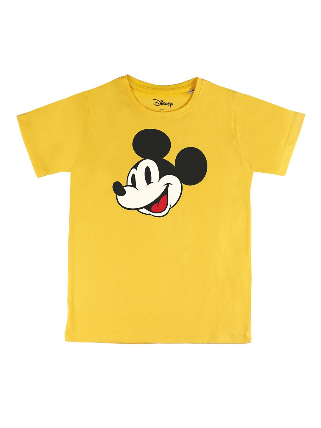 

Disney by Wear Your Mind Boys Yellow Mickey Mouse Printed T-shirt
