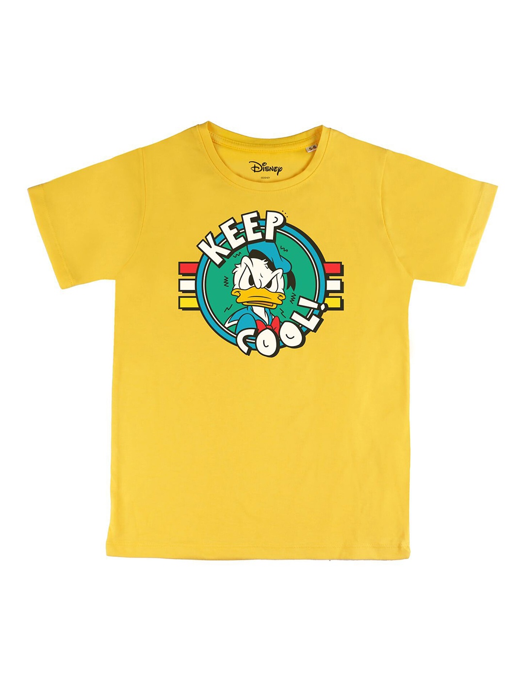 

Disney by Wear Your Mind Boys Yellow Donald Duck Printed T-shirt