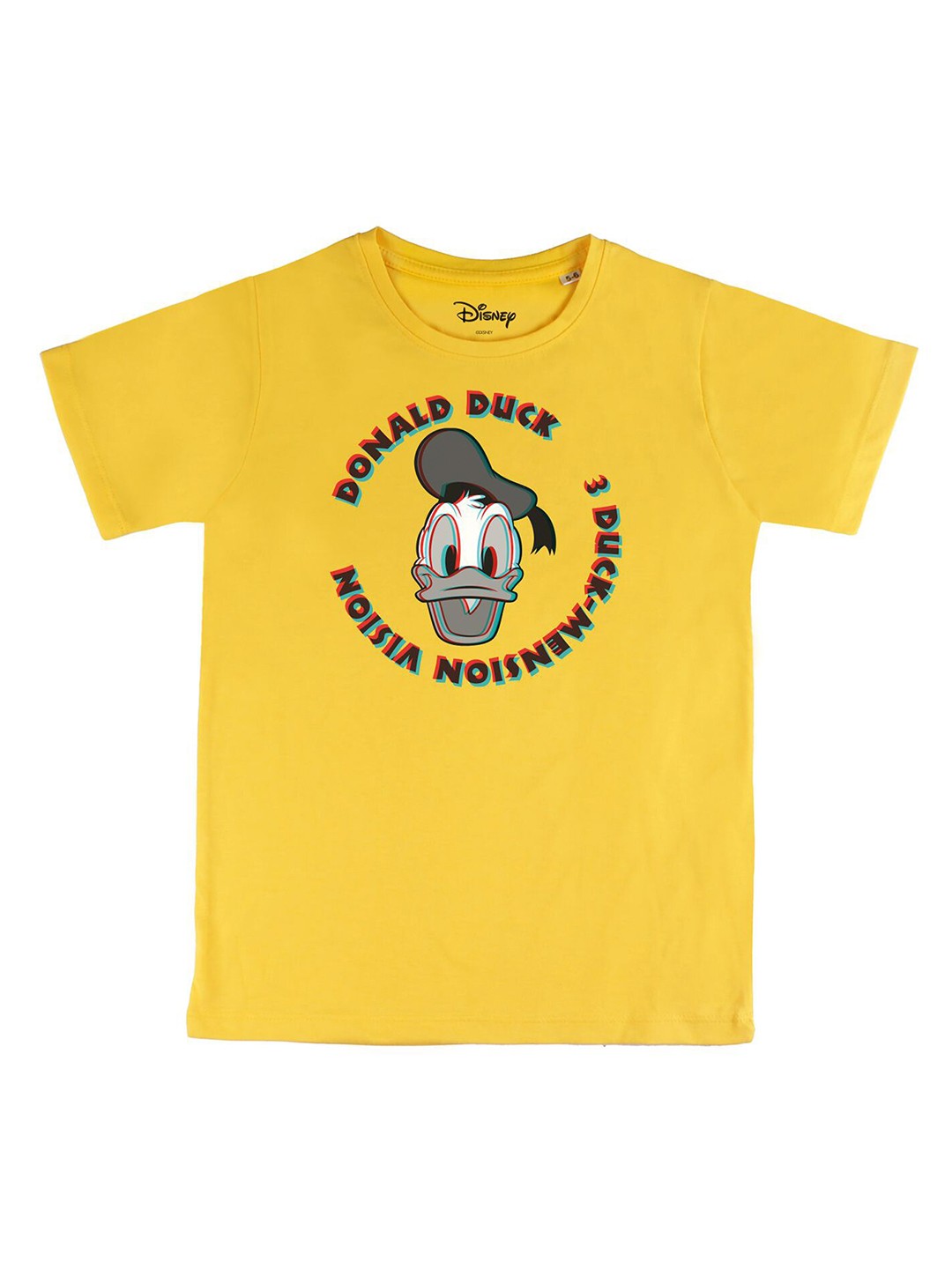 

Disney by Wear Your Mind Boys Yellow Donald Duck Printed T-shirt