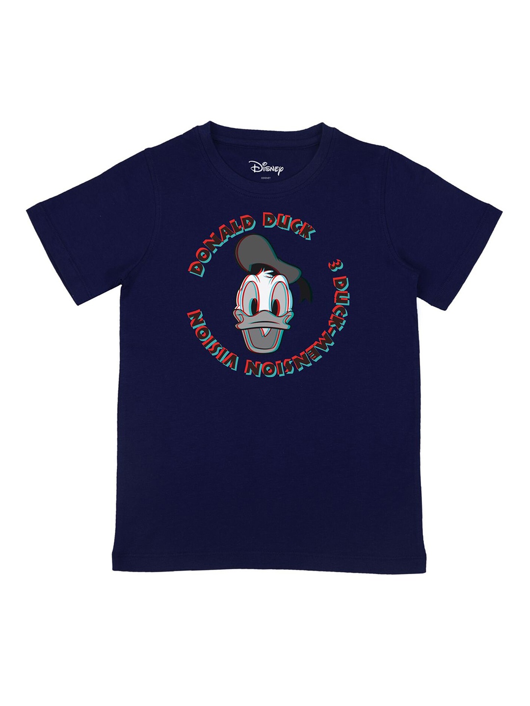 

Disney by Wear Your Mind Boys Navy Blue Donald Duck Printed T-shirt