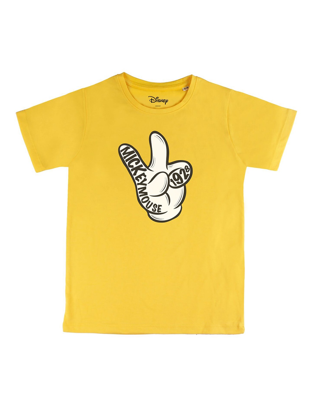 

Disney by Wear Your Mind Boys Yellow Printed T-shirt