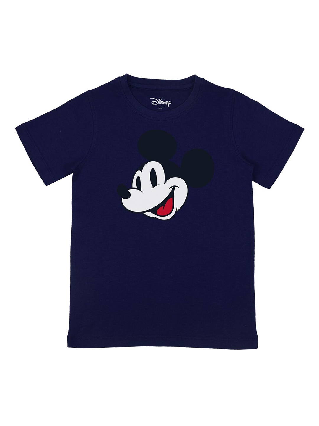 

Disney by Wear Your Mind Boys Navy Blue Typography Printed T-shirt