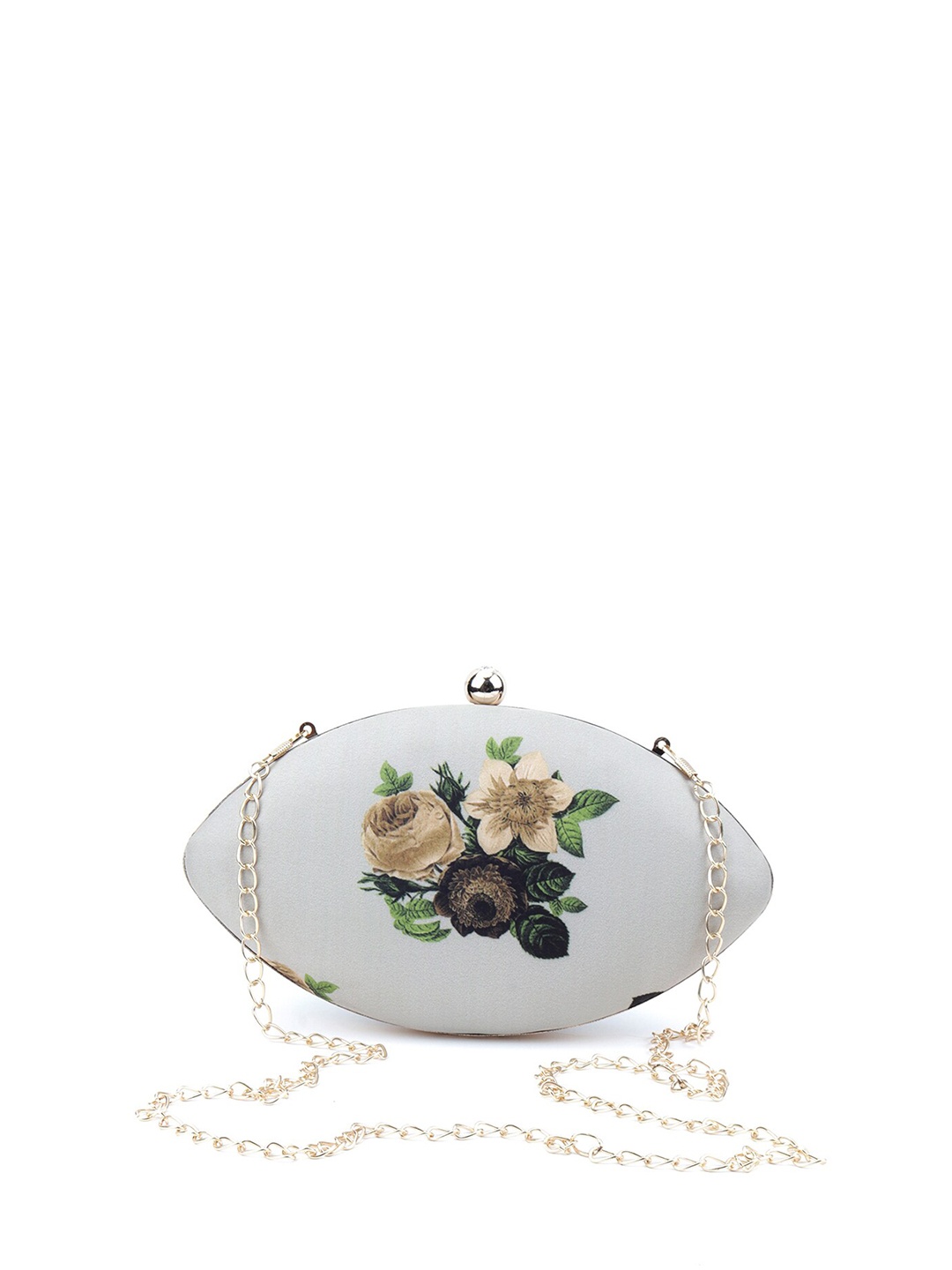 

ODETTE White & Brown Printed Box Clutch