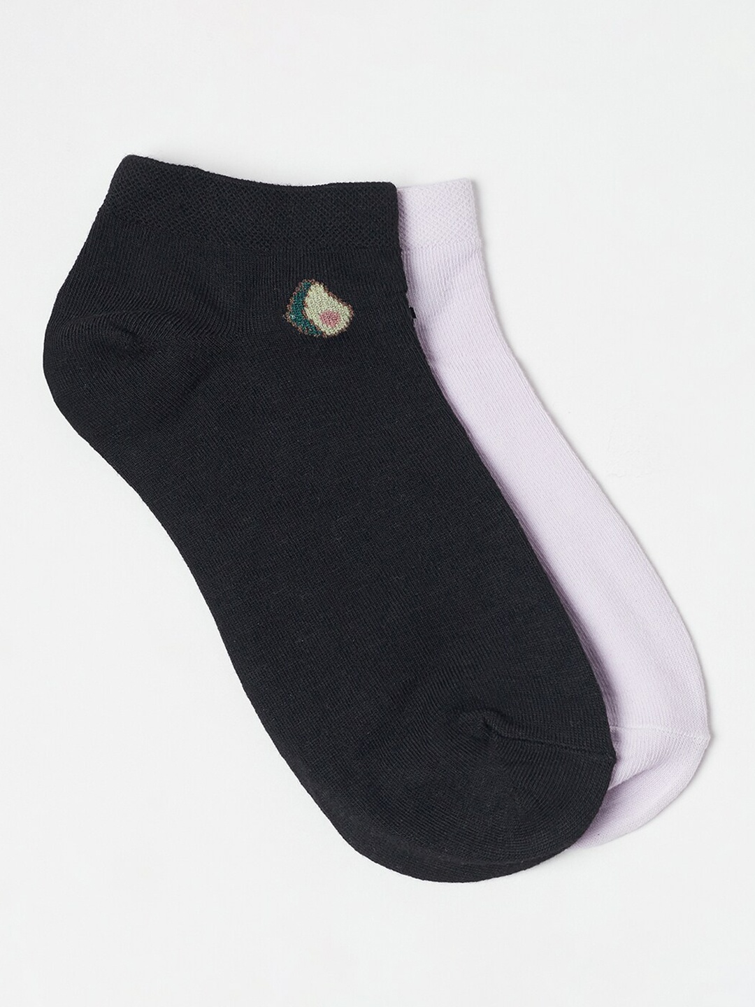 

J Style Women Pack Of 2 White & Black Socks