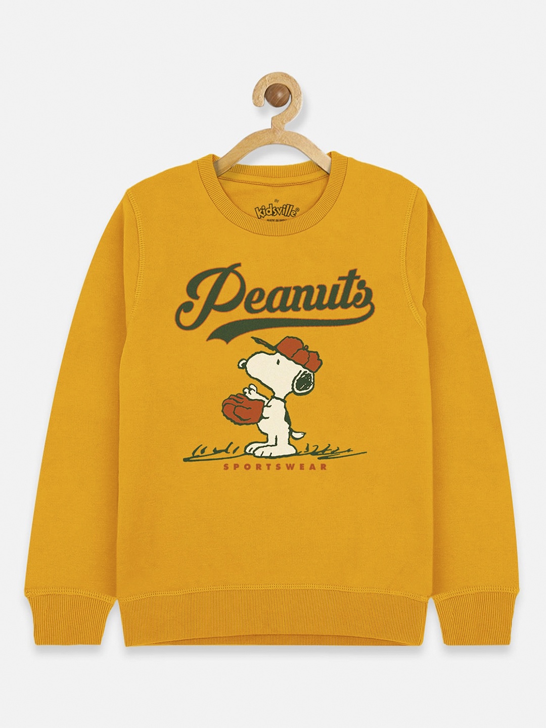 

Kids Ville Boys Yellow Peanuts Printed Sweatshirt