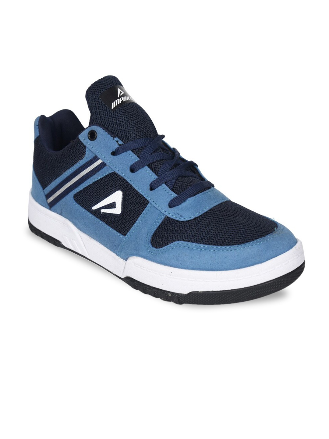 

IMPAKTO Men Blue & Black Mesh Running Shoes