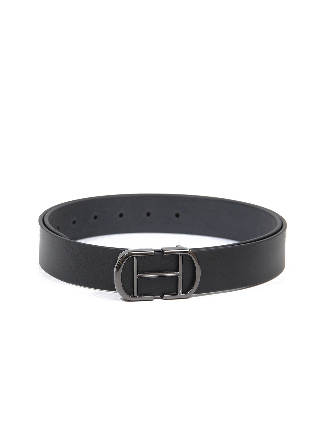 

Calvadoss Men Black Textured Premium Leather Belt