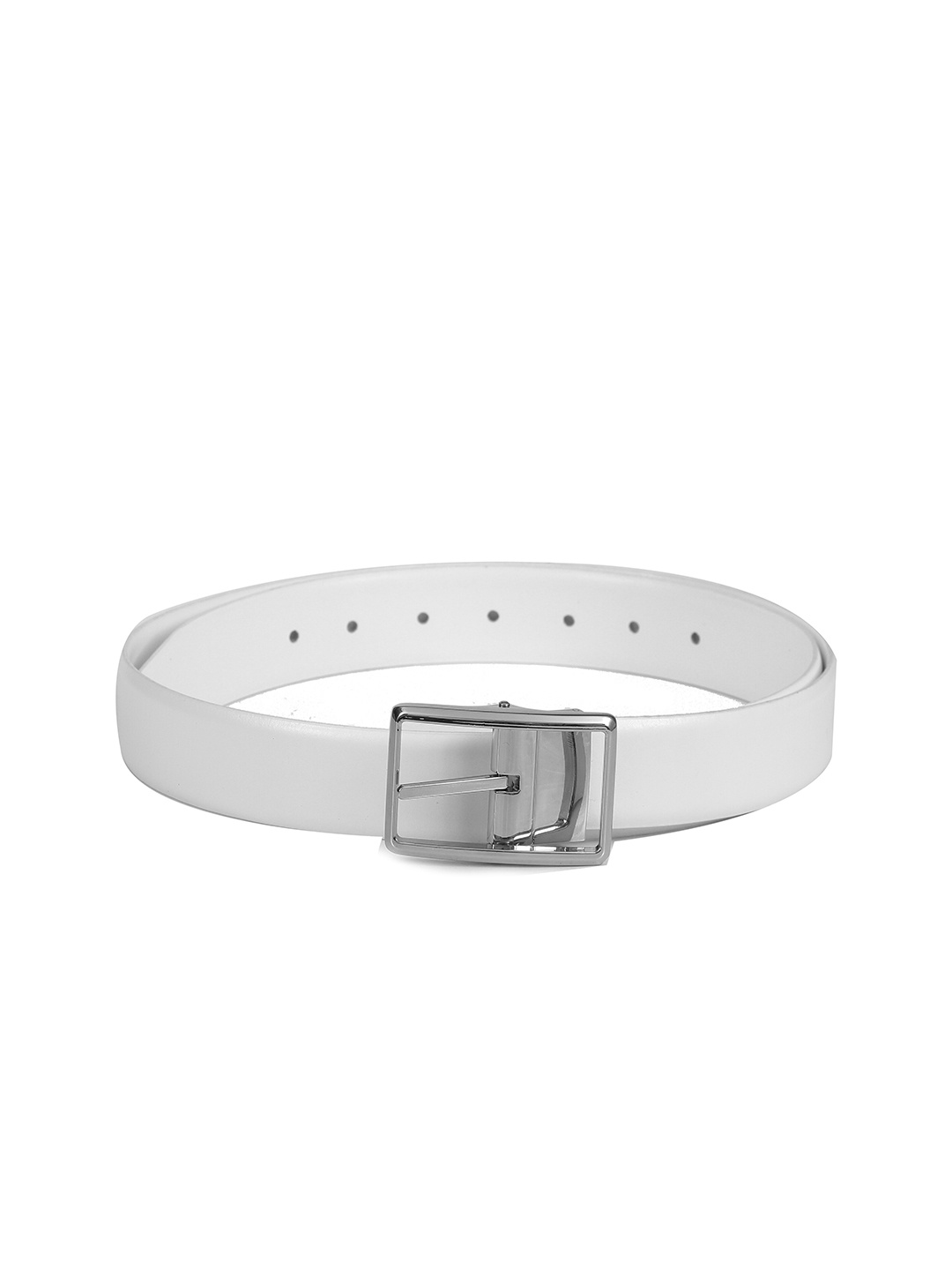 

Calvadoss Men White Textured Leather Belt