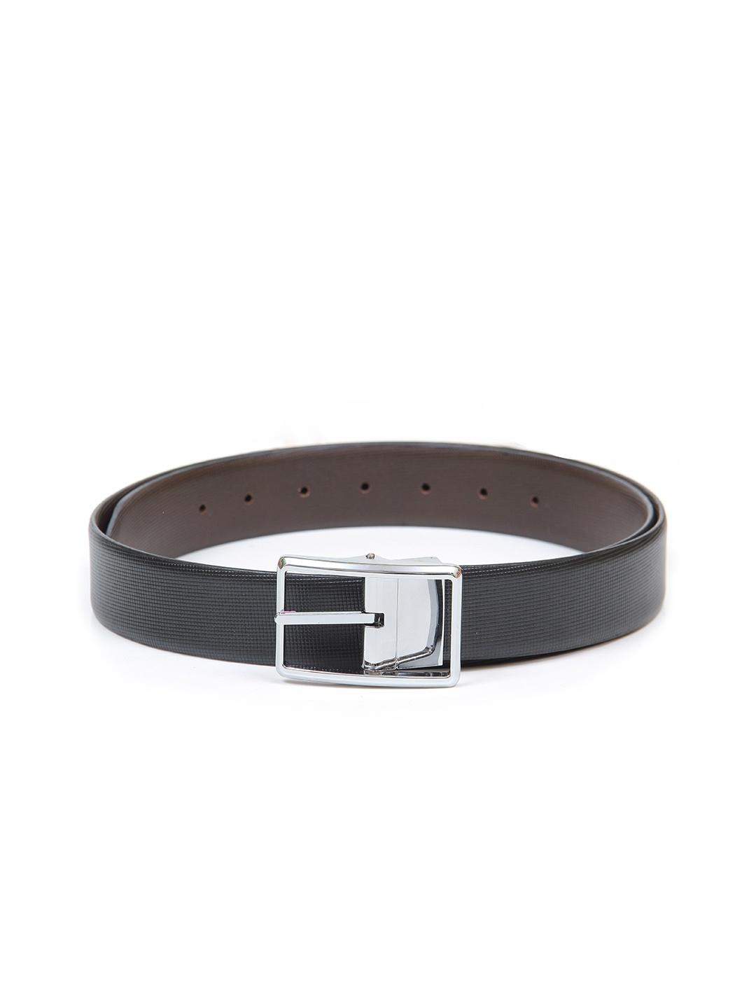 

Calvadoss Men Black Textured Leather Formal Belt