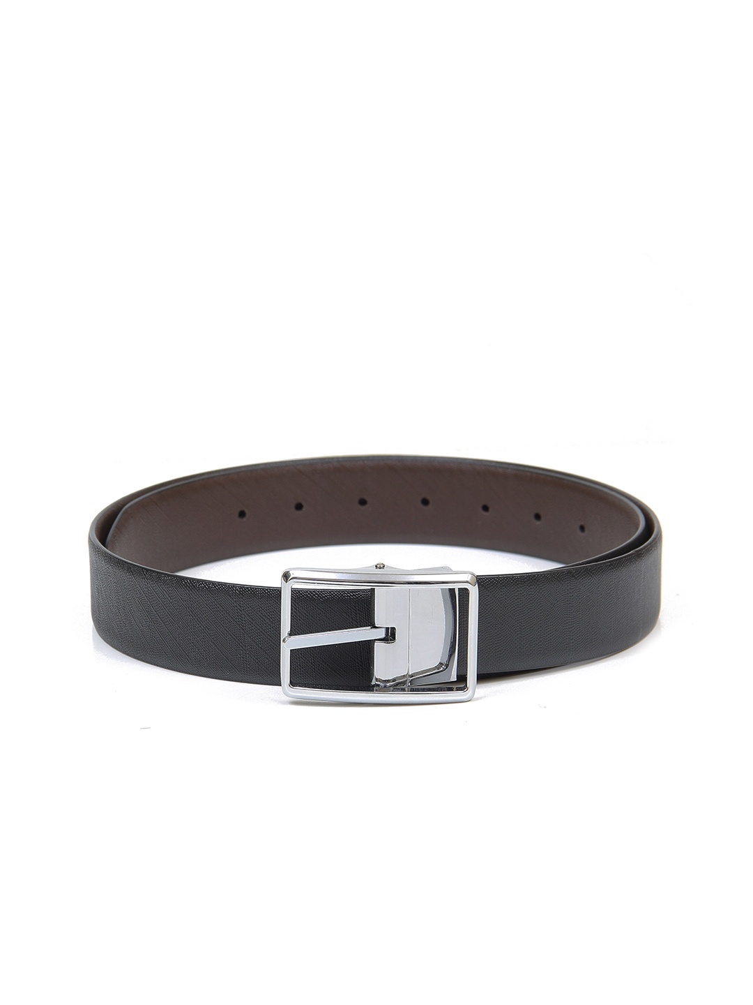

Calvadoss Men Black Textured Leather Formal Belt