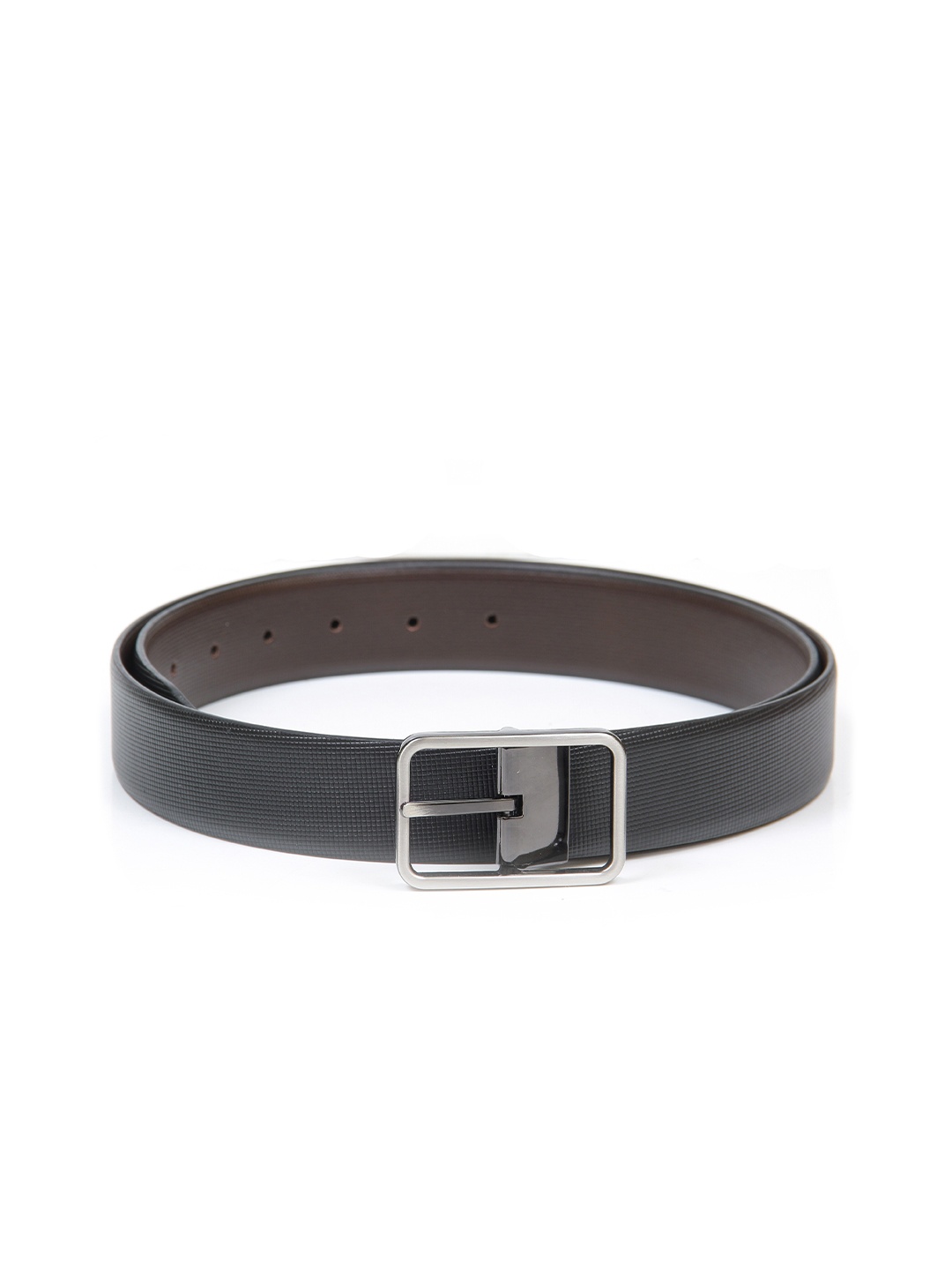 

Calvadoss Men Black Textured Leather Formal Belt