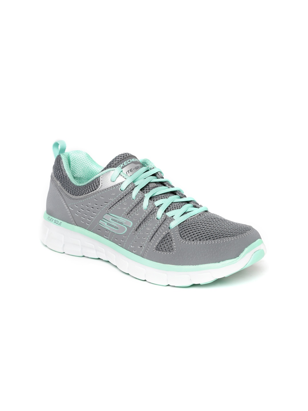 

Skechers Women Grey & Green Synergy Sneakers