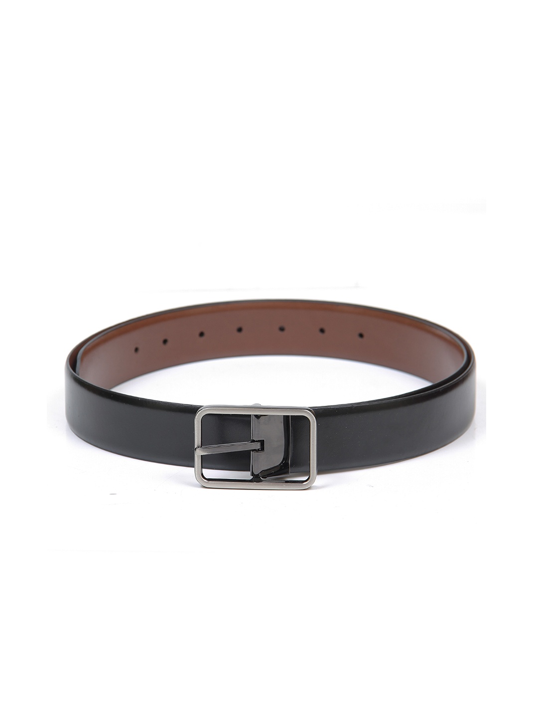 

Calvadoss Men Black Textured Leather Reversible Formal Belt