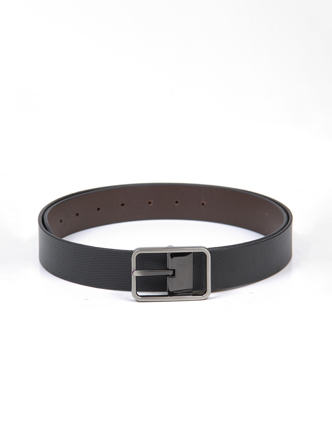 

Calvadoss Men Black Textured Leather Formal Belt