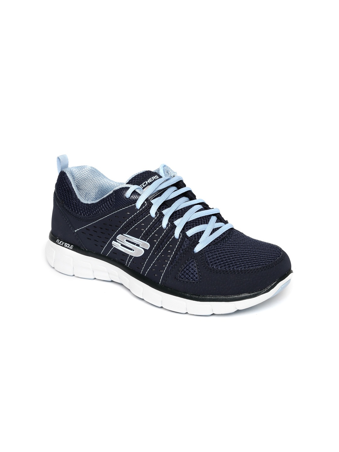 

Skechers Women Navy Synergy Sneakers, Navy blue