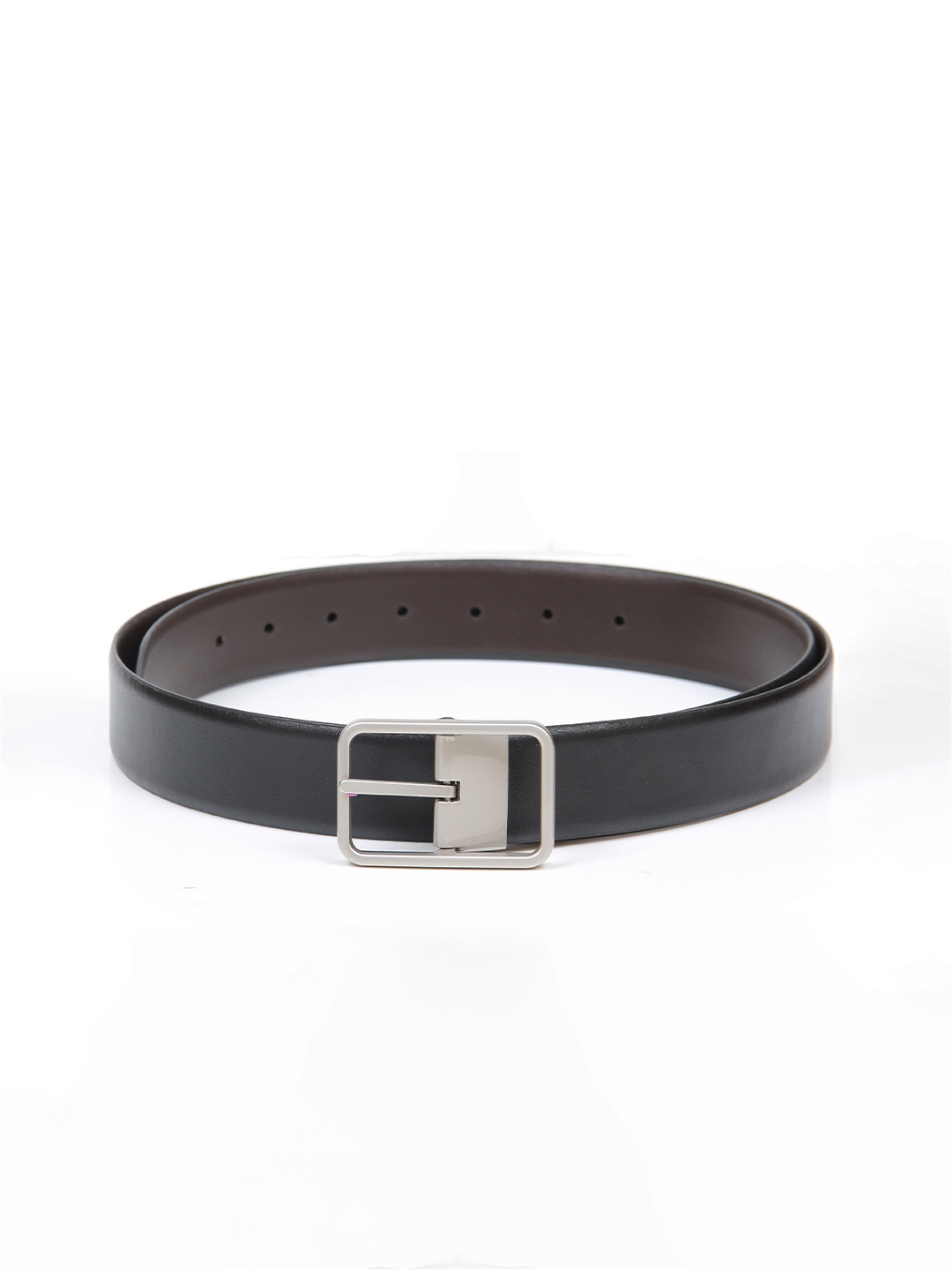 

Calvadoss Men Black Leather Formal Belt