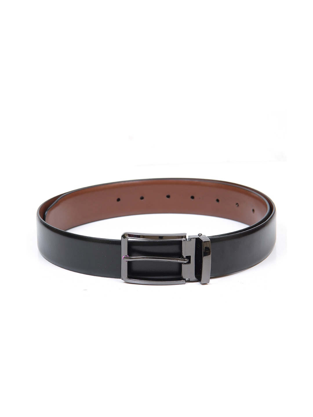 

Calvadoss Men Black Leather Formal Belt