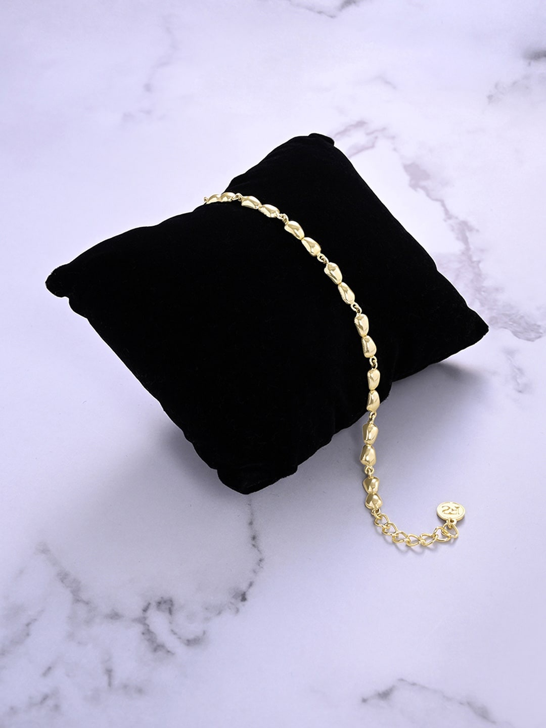 

March by FableStreet Women Gold-Toned Brass Gold-Plated Link Bracelet