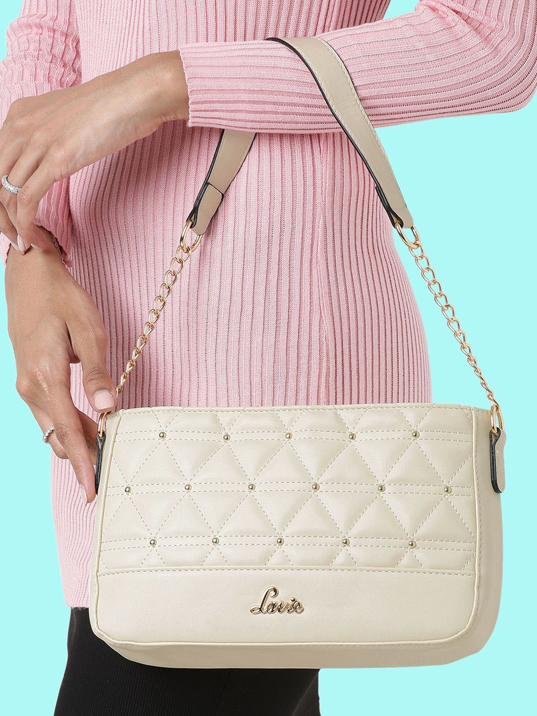 

Lavie Blixen Sm Women White Hobo Bag