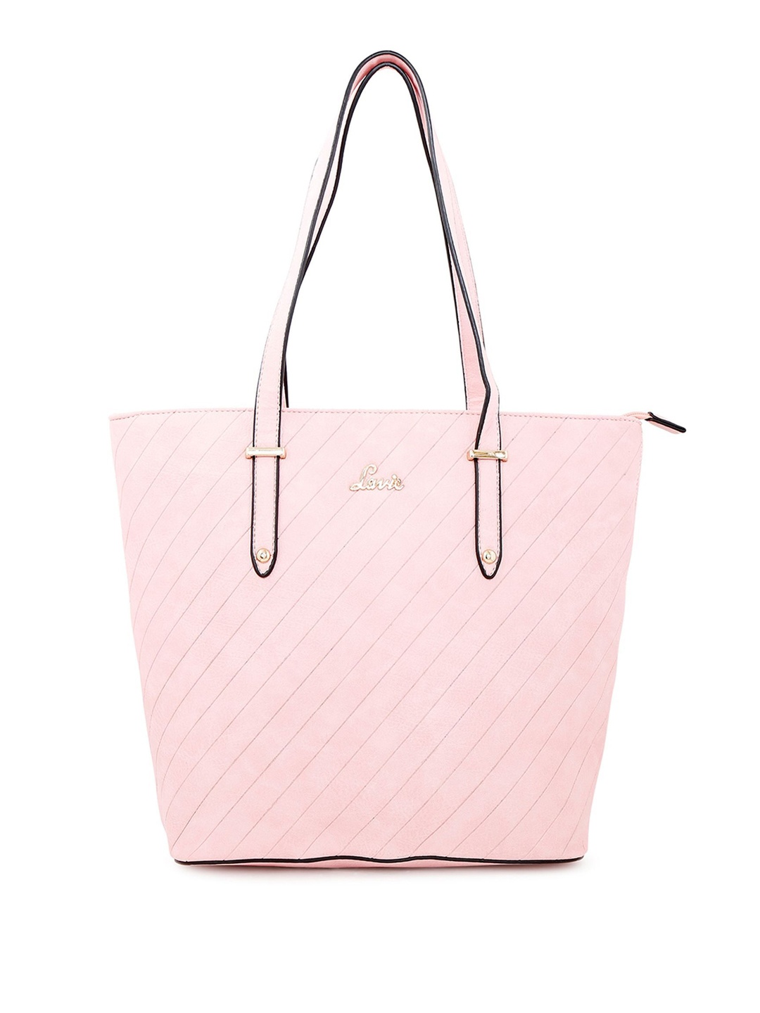 

Lavie Pink PU Shopper Handheld Bag with Quilted