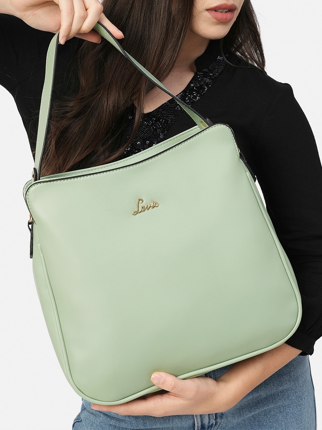 

Lavie Serbs Women Mint Hobo Handbag, Green