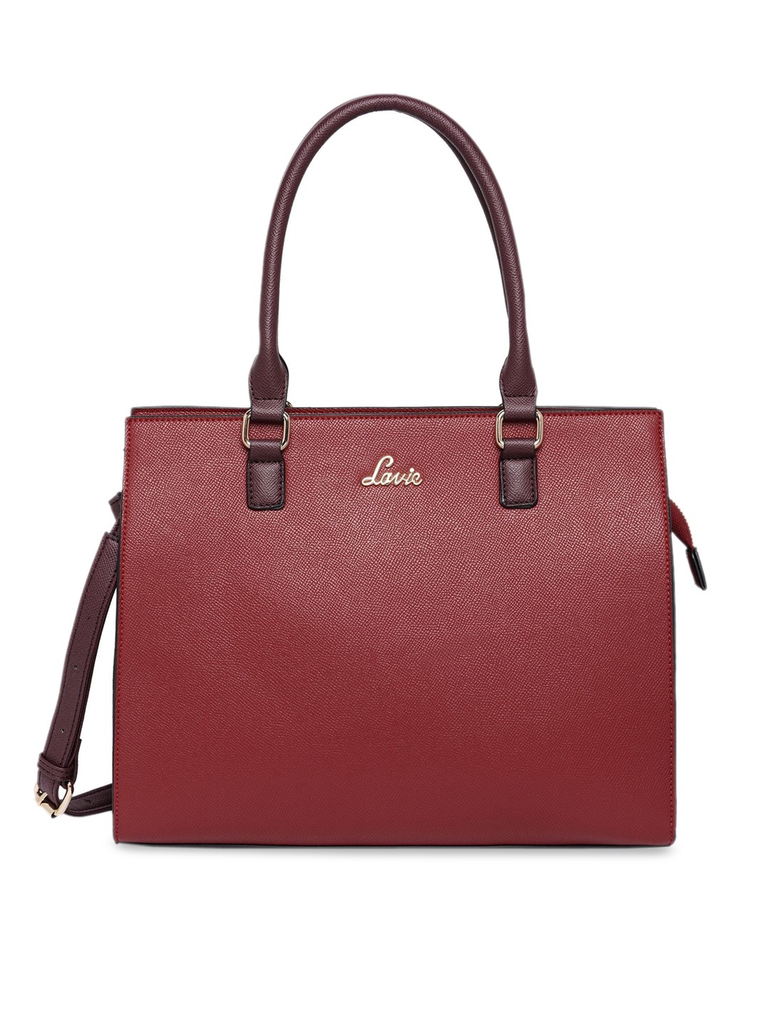 

Lavie Red PU Structured Handheld Bag with Tasselled