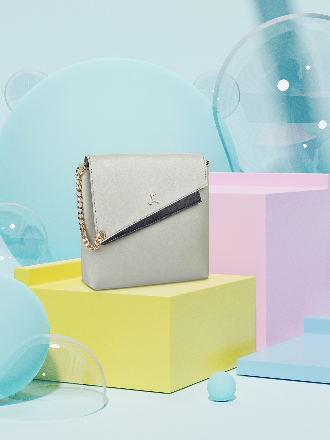 

Mochi Grey PU Swagger Sling Bag