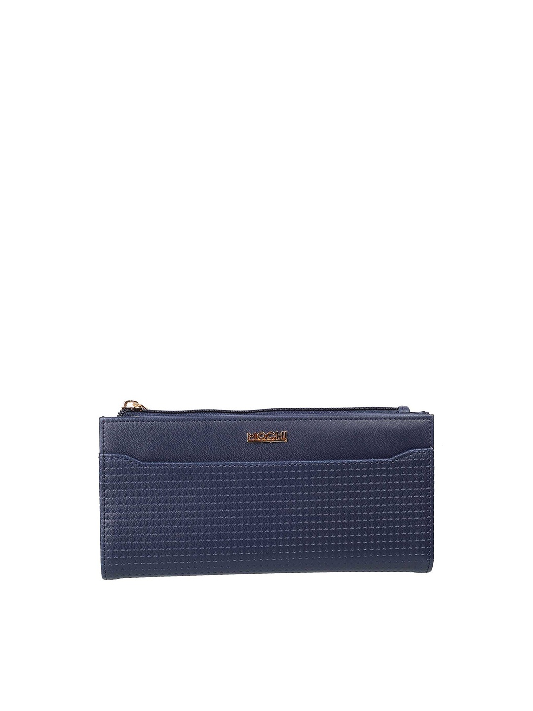 

Mochi Women Navy Blue Textured Purse Clutch