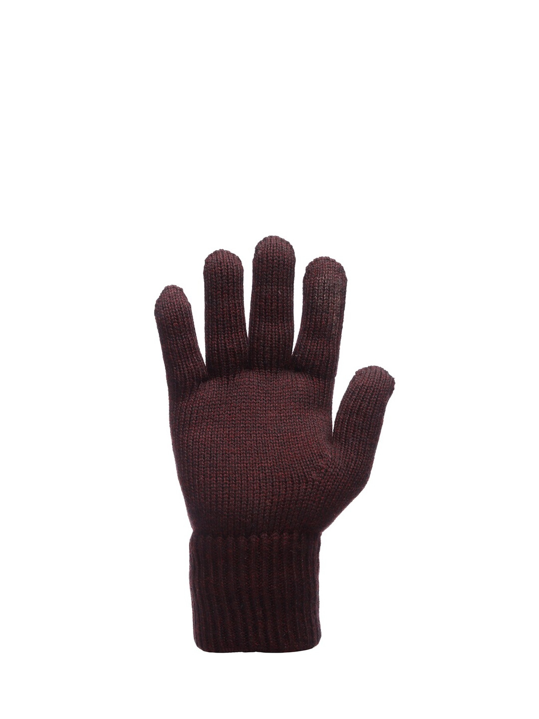 

513 Men Maroon Solid Knitted Gloves