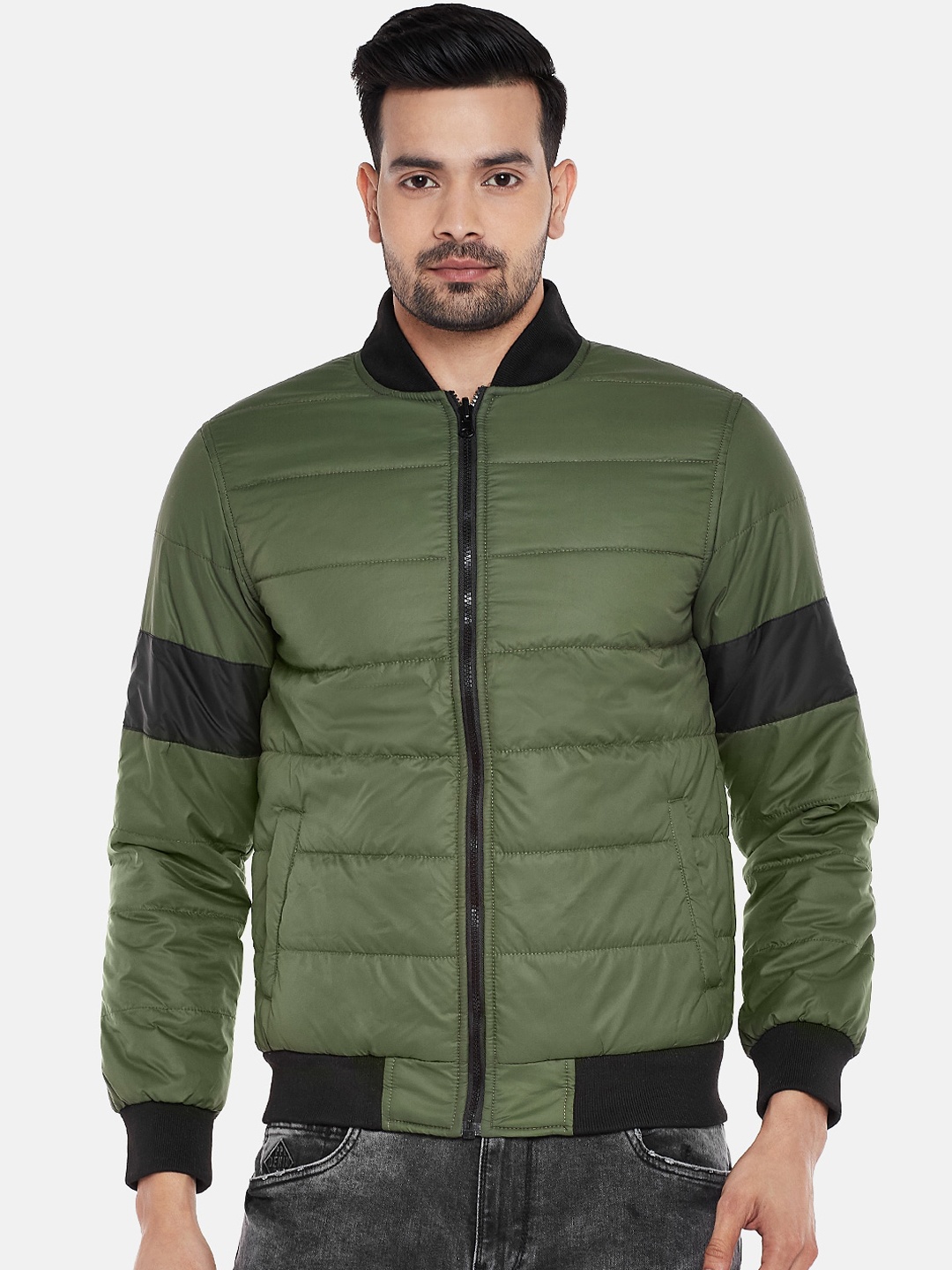 

People Men Green Bomber Jacket