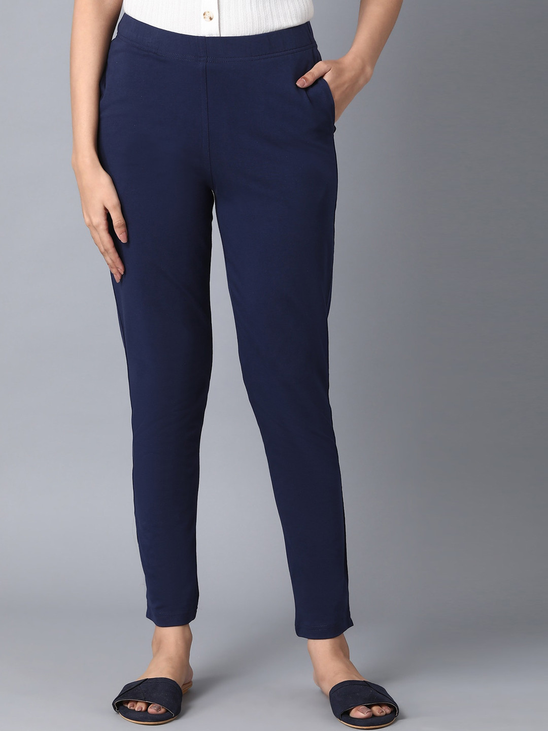 

elleven Women Blue Slim Fit Trousers