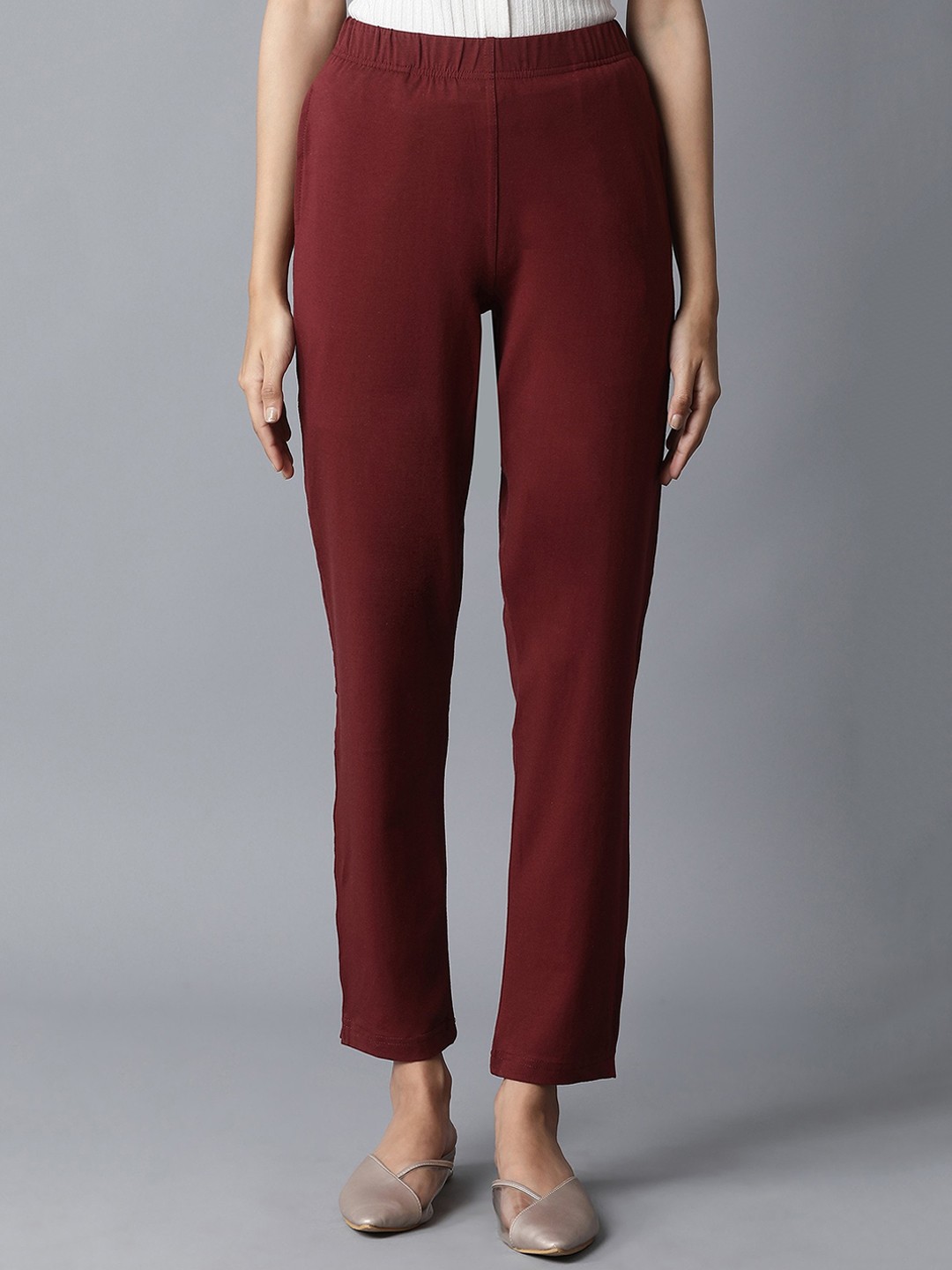 

Elleven Women Maroon Trousers