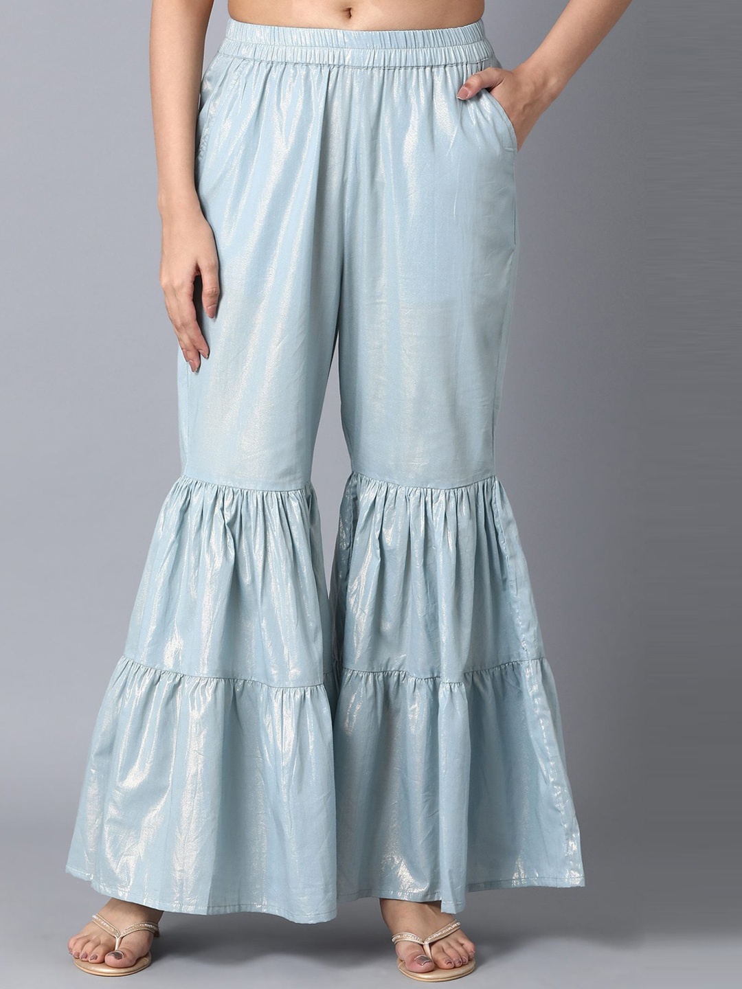 

elleven Women Blue Loose Fit Parallel Trousers