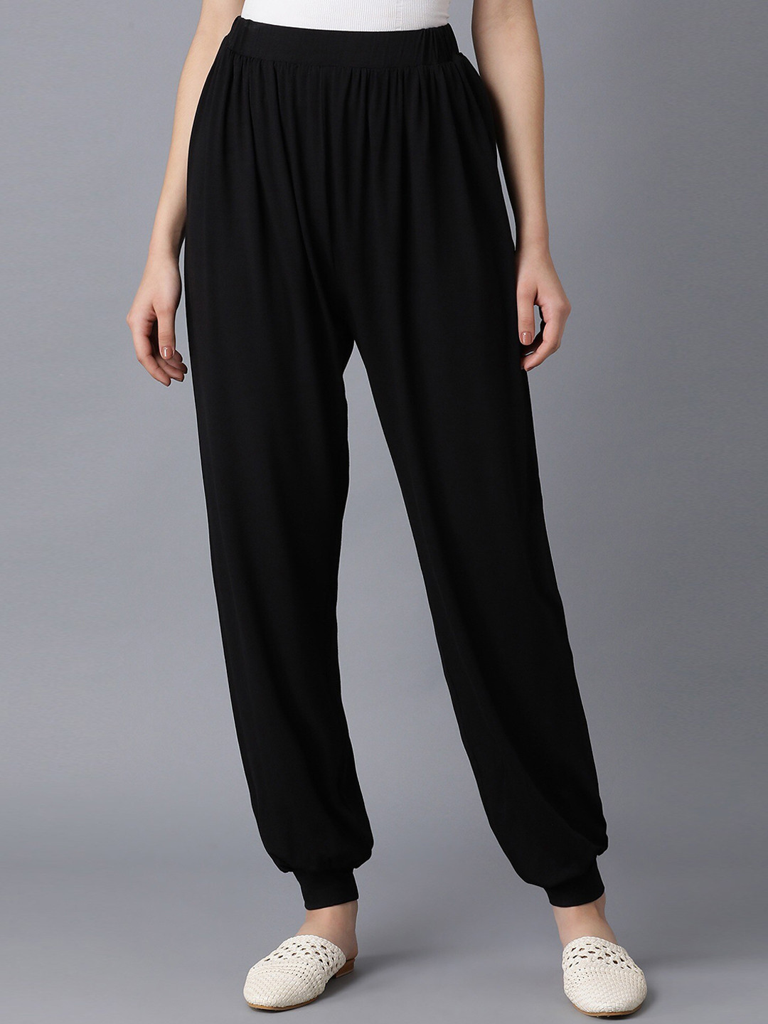 

Elleven Women Black Solid Harem Pants
