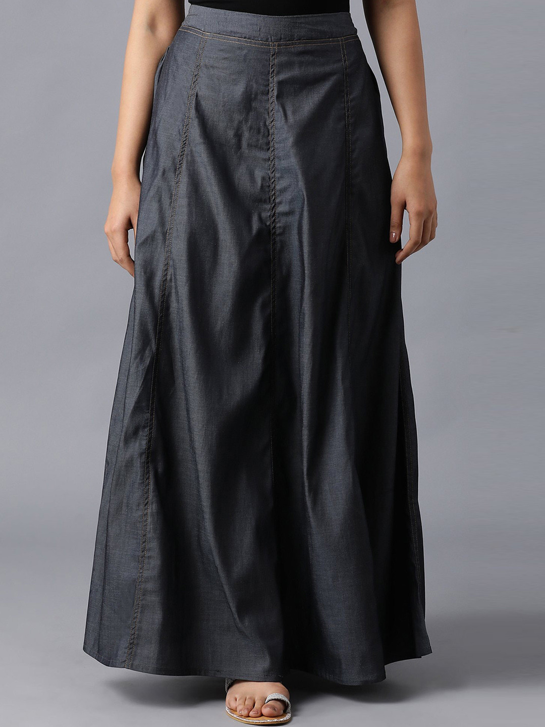 

elleven Black Tensel Denim Skirt