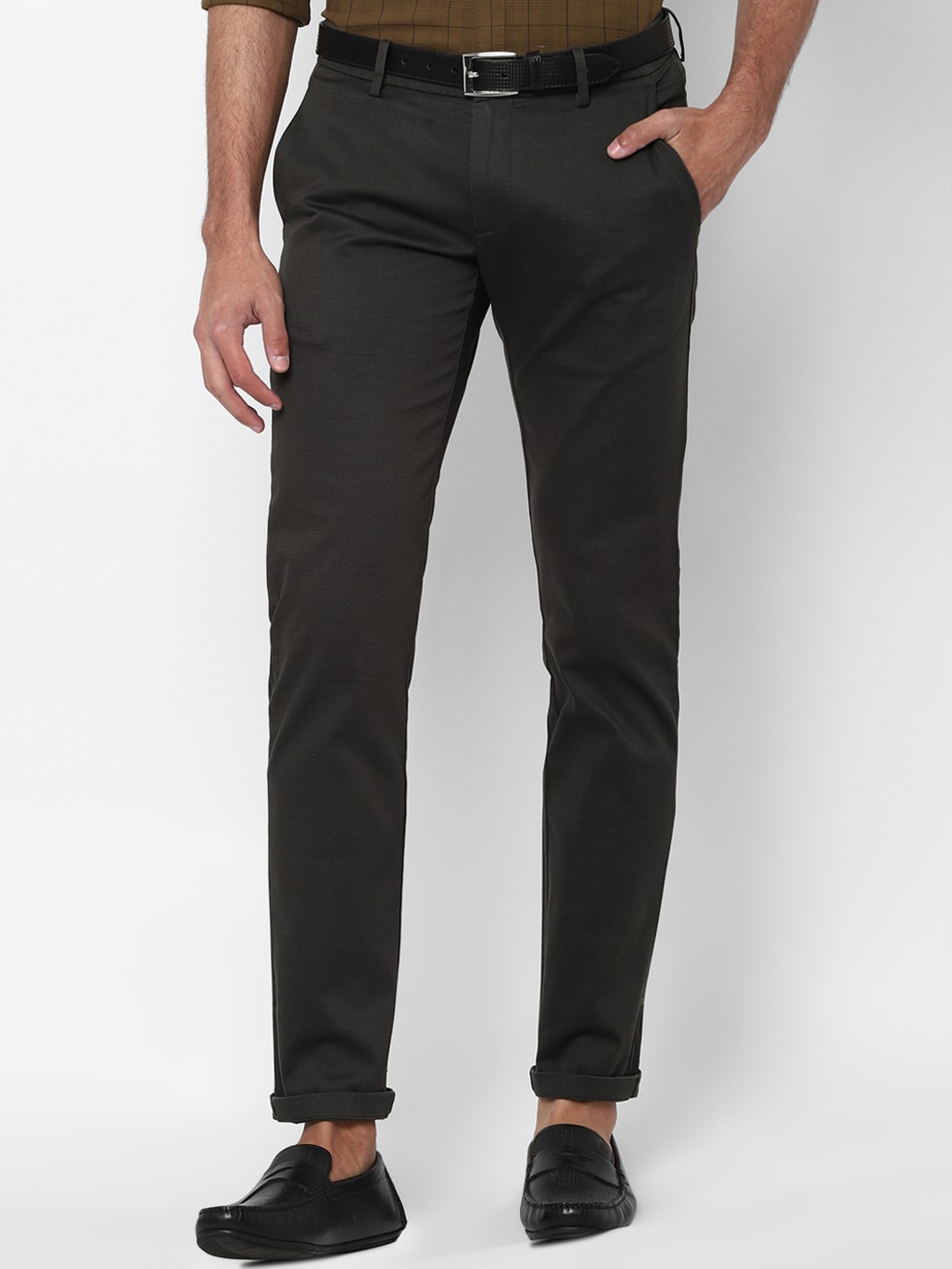 

Allen Solly Men Black Slim Fit Trousers