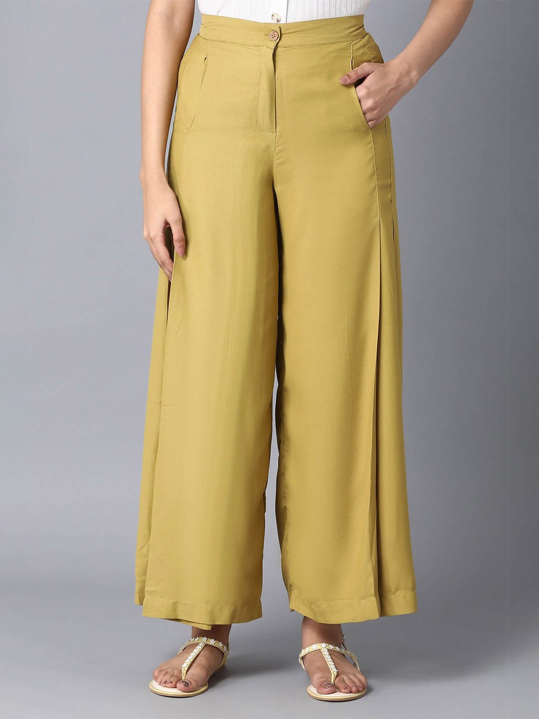 

elleven Women Green Palazzos