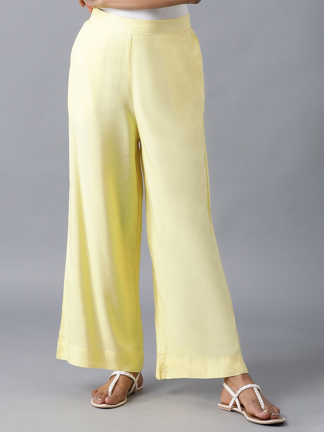 

elleven Women Yellow Palazzos