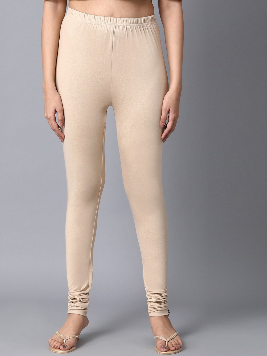 

Elleven Women Beige Solid Slim Fit Churidar