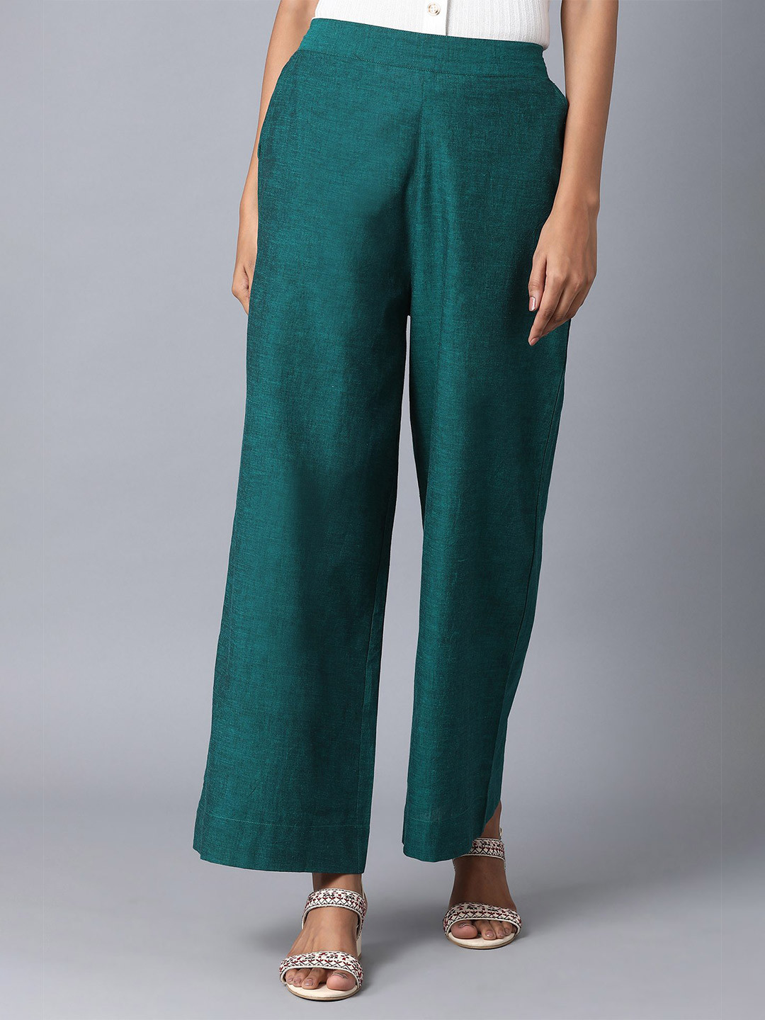 

elleven Women Green Palazzos