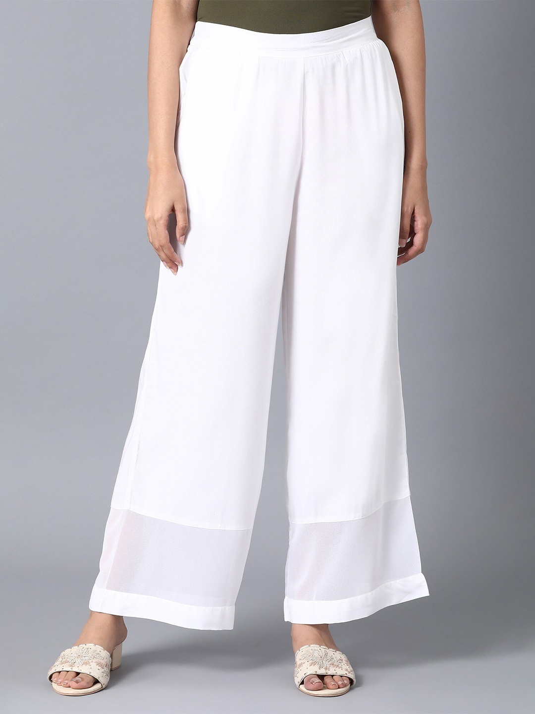 

elleven Women White Palazzos