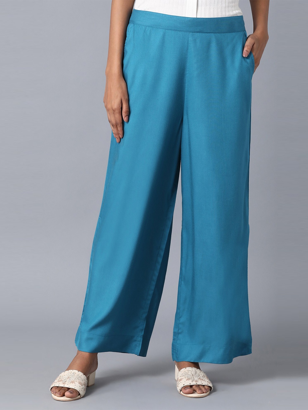 

elleven Women Blue Palazzos