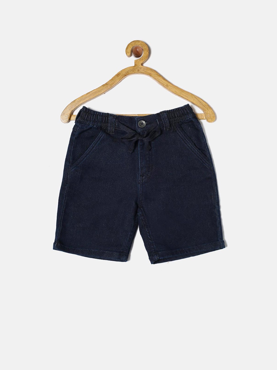 

Gini and Jony Boys Navy Solid Regular Fit Denim Shorts, Navy blue