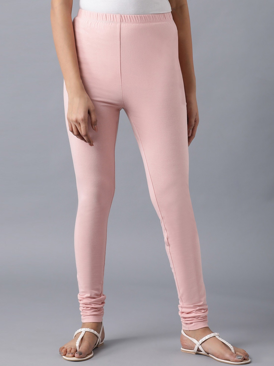 

elleven Pink Solid Pure Cotton Leggings