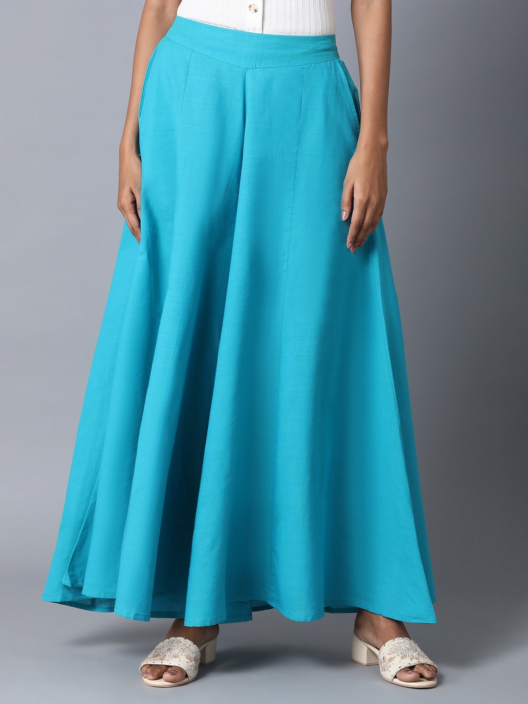 

elleven Women Blue Flared Palazzos