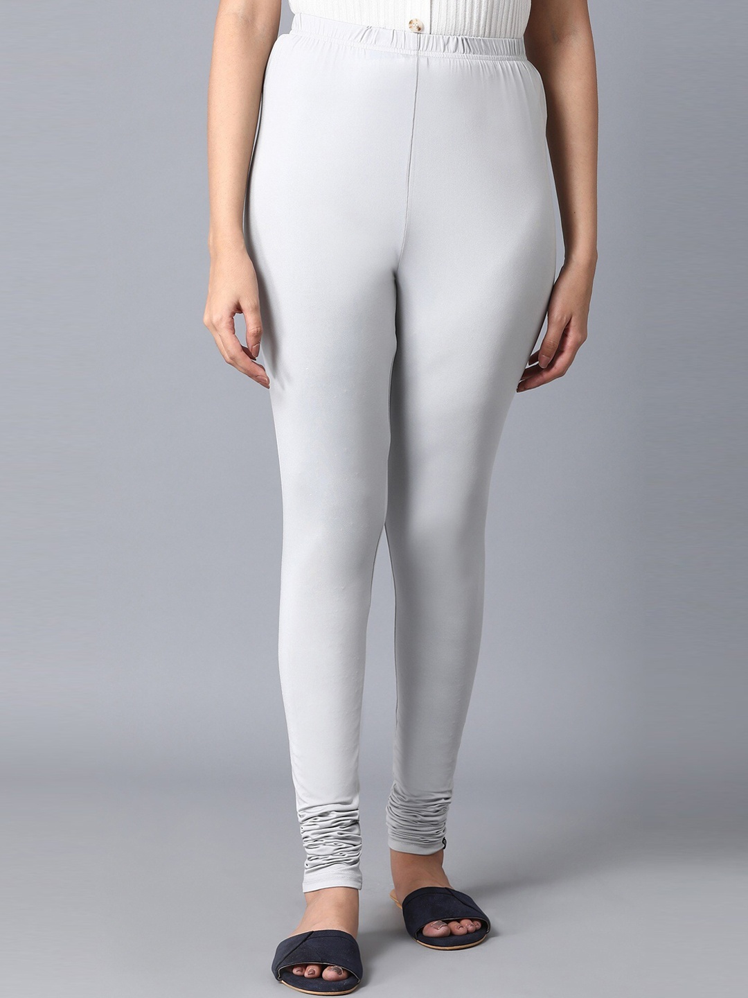 

elleven Women Grey Solid Churidar