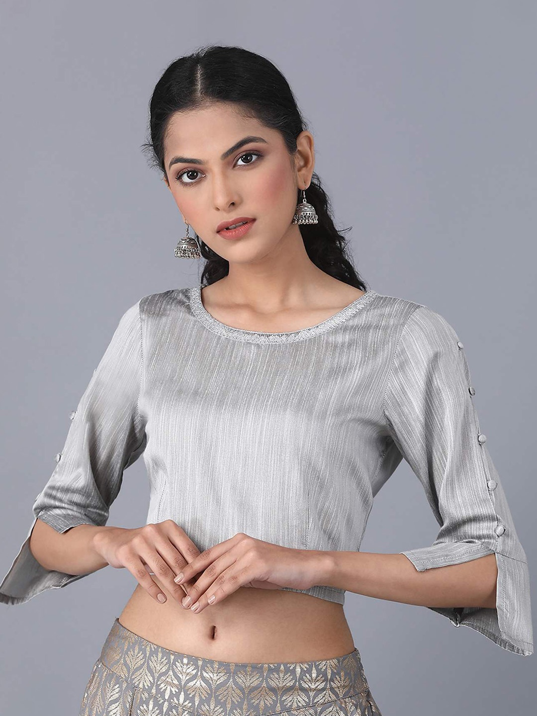 

elleven Grey Regular Crop Top